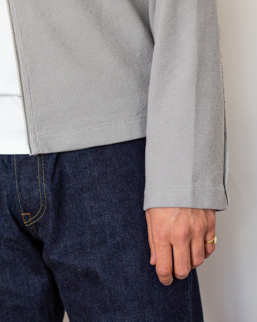 Leisure Zip Up - Mineral Grey Needle Jump