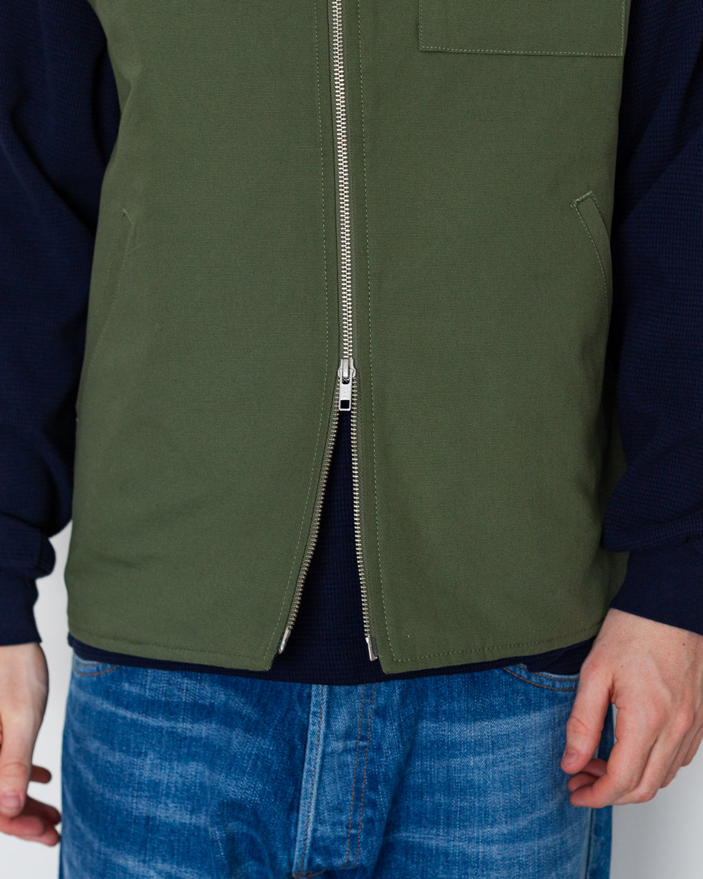 Canvas Work Vest - Olive