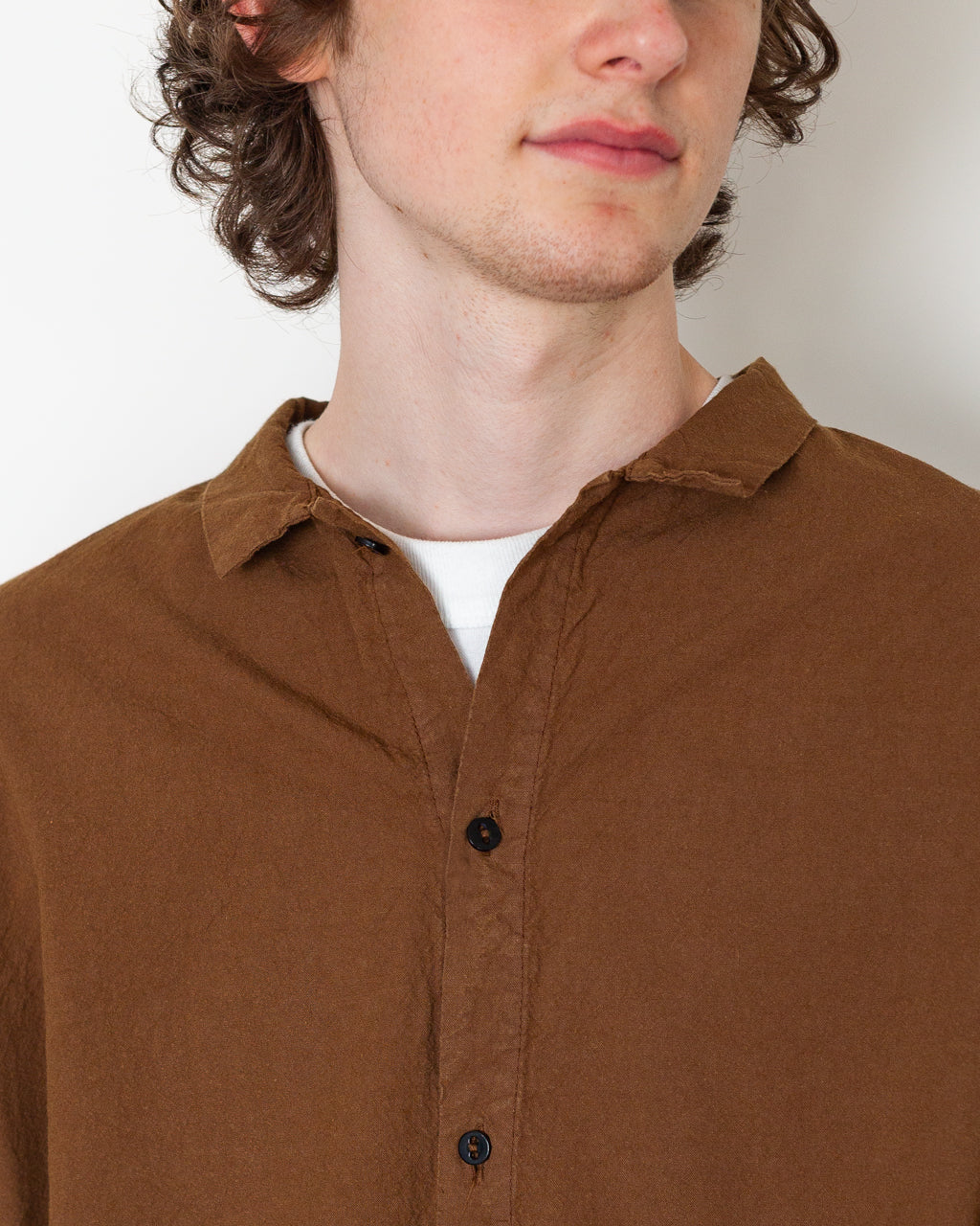 BURRO SHIRT - COTTON SHEETING BROWN HAT