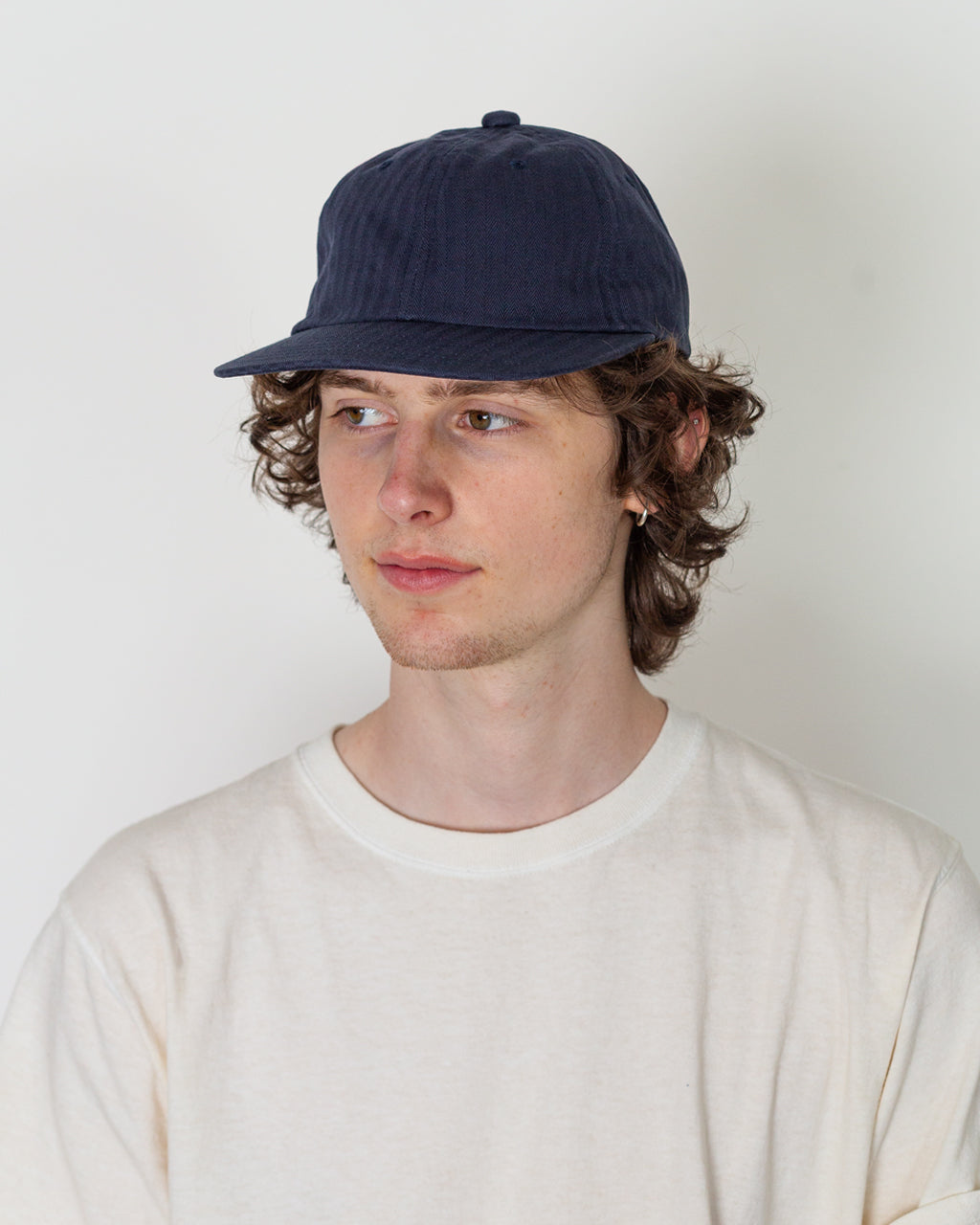 6 Panel Herringbone - Navy