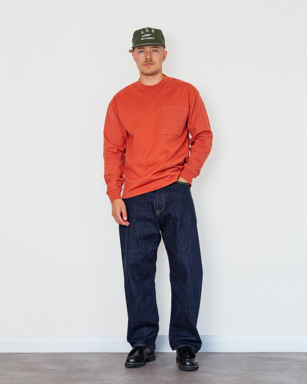 Heavy L/S Slub T-Shirt - Stone Brest