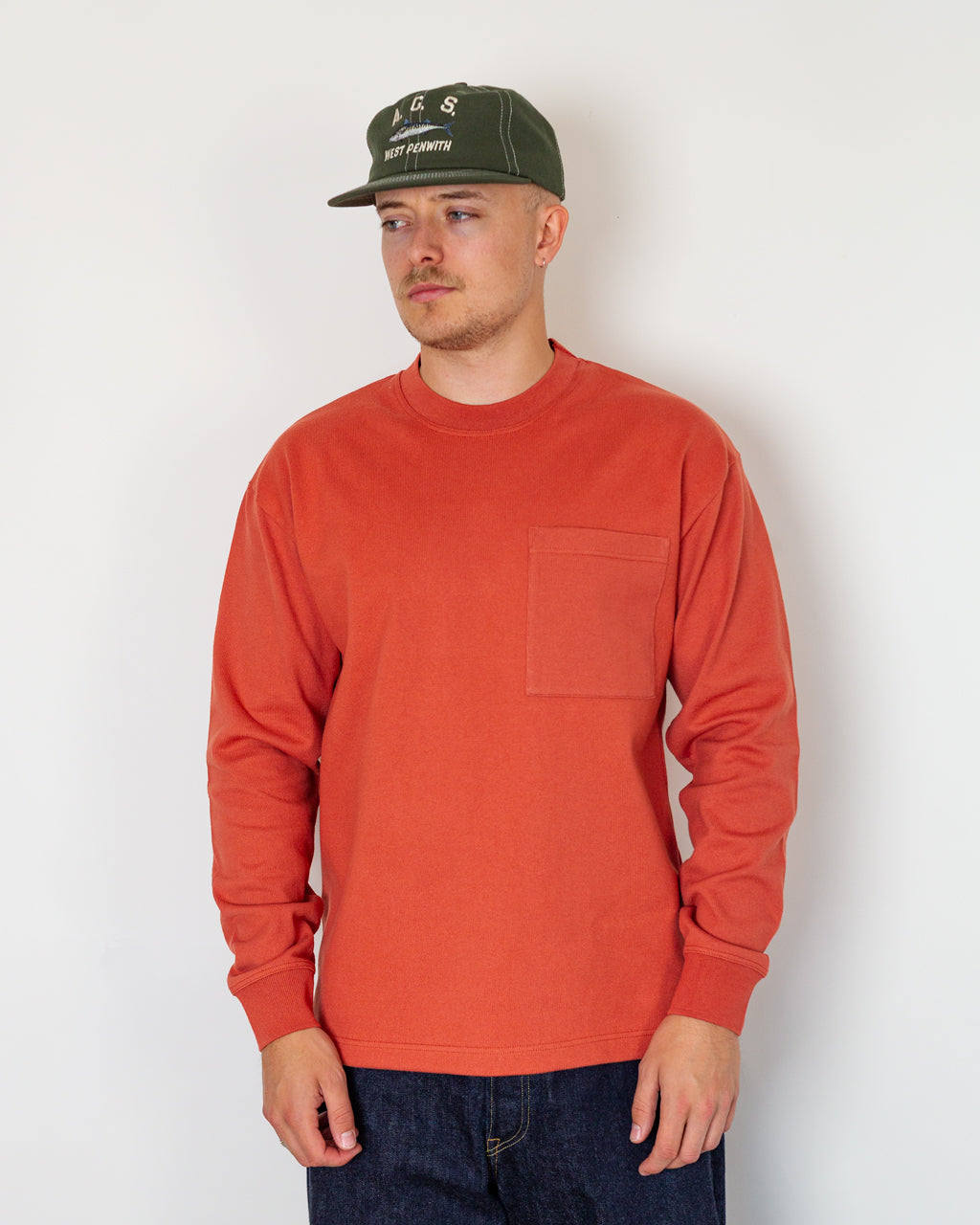 Heavy L/S Slub T-Shirt - Stone Brest