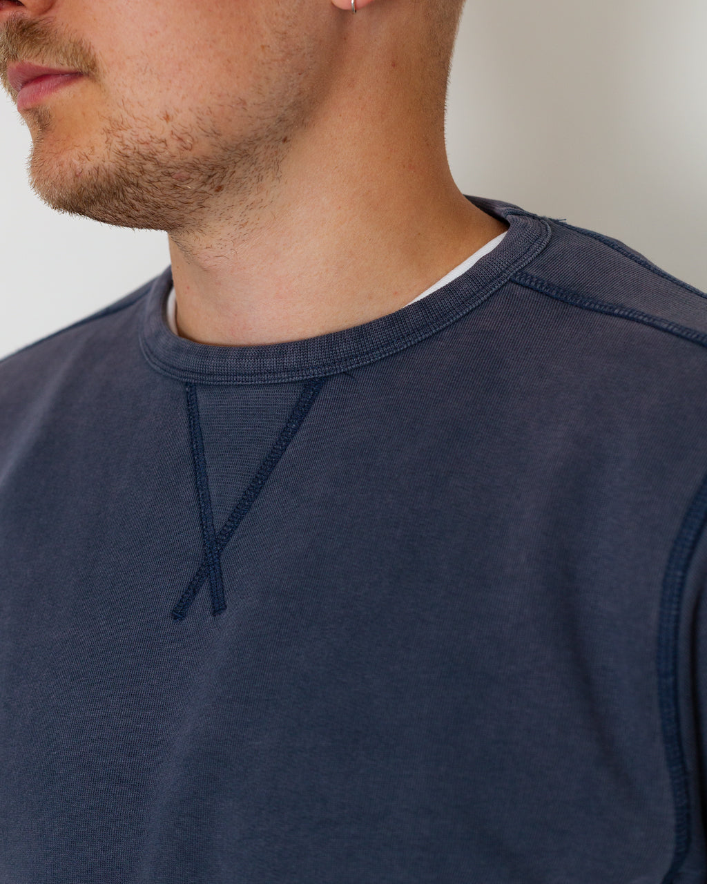 Logo Crewneck Sweat - Washed Navy