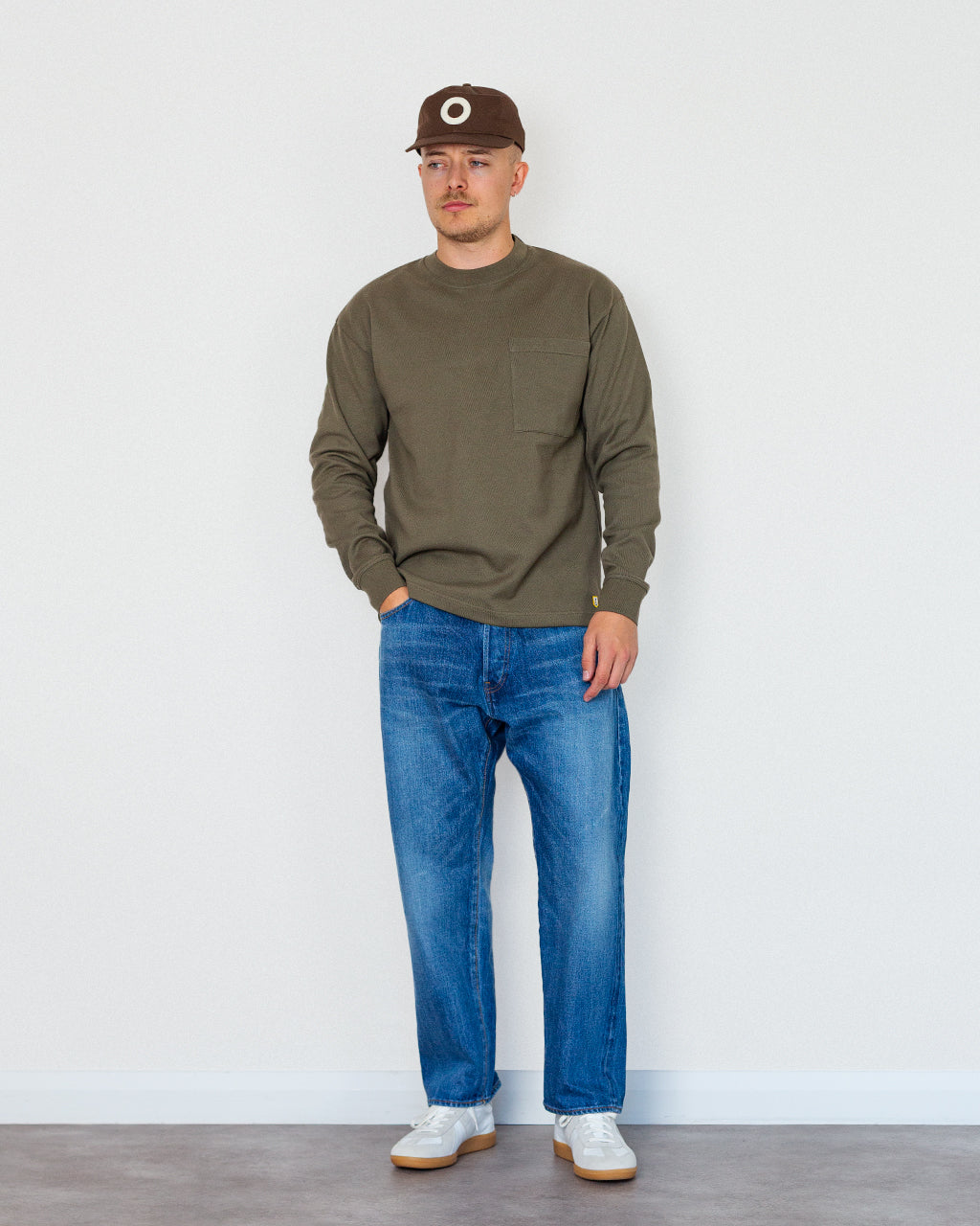 Heavy L/S Slub T-Shirt - Olive