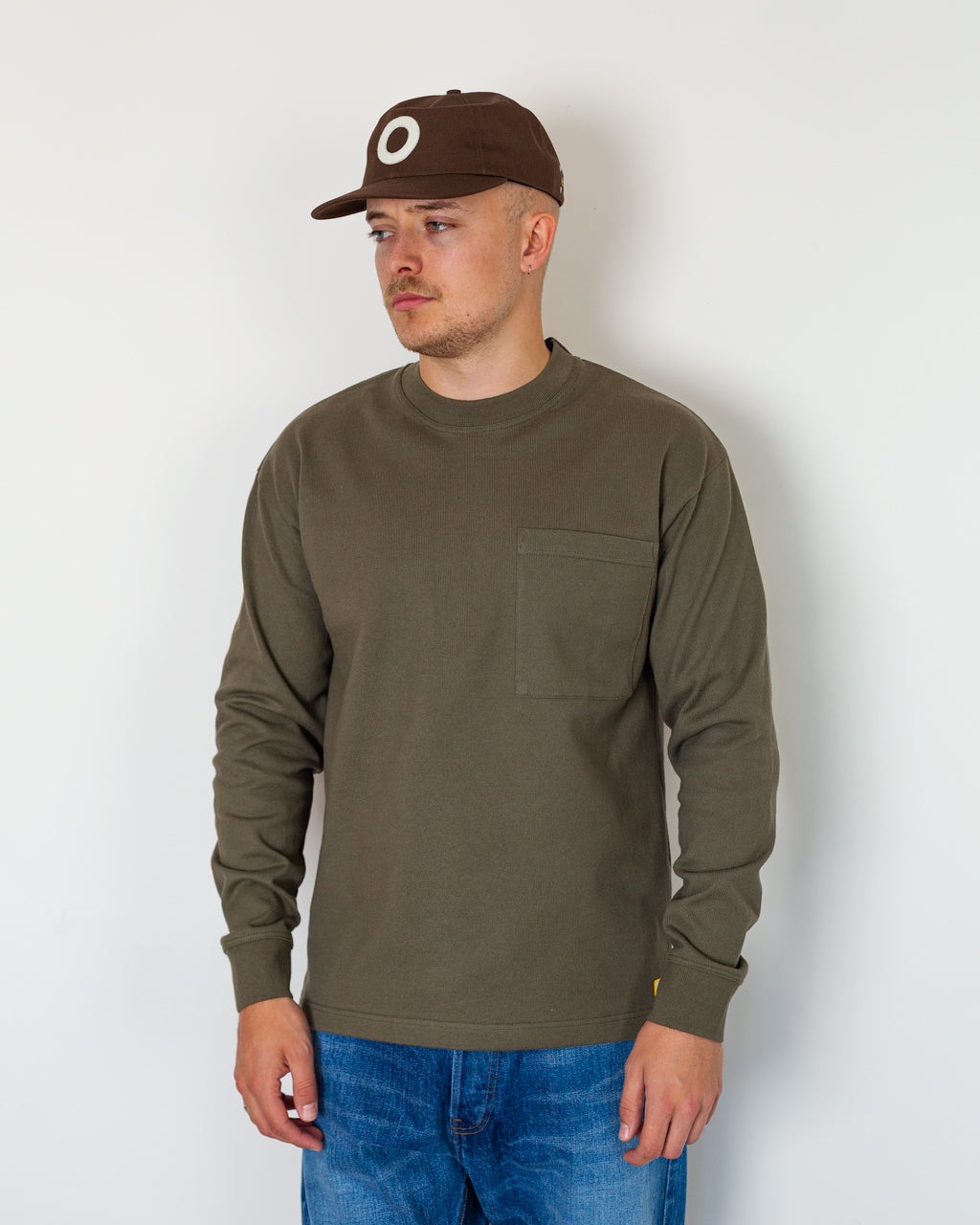 Heavy L/S Slub T-Shirt - Olive