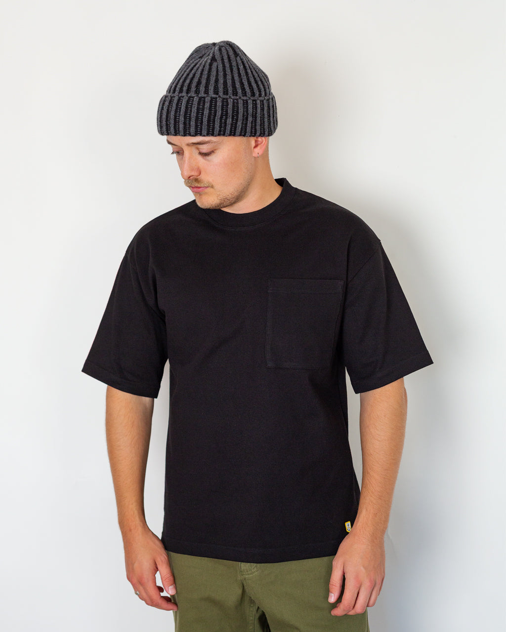 Heavy S/S Slub T-Shirt - Black