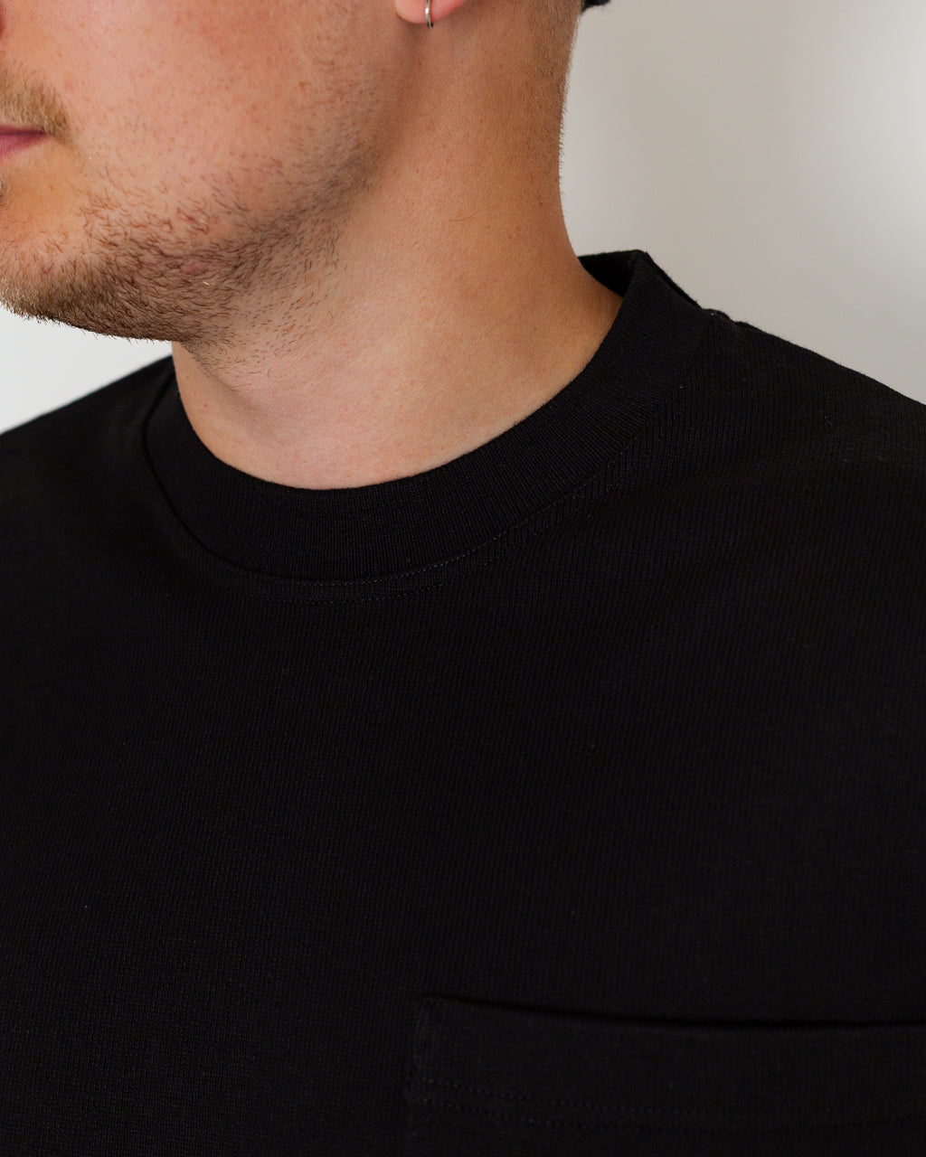 Heavy S/S Slub T-Shirt - Black