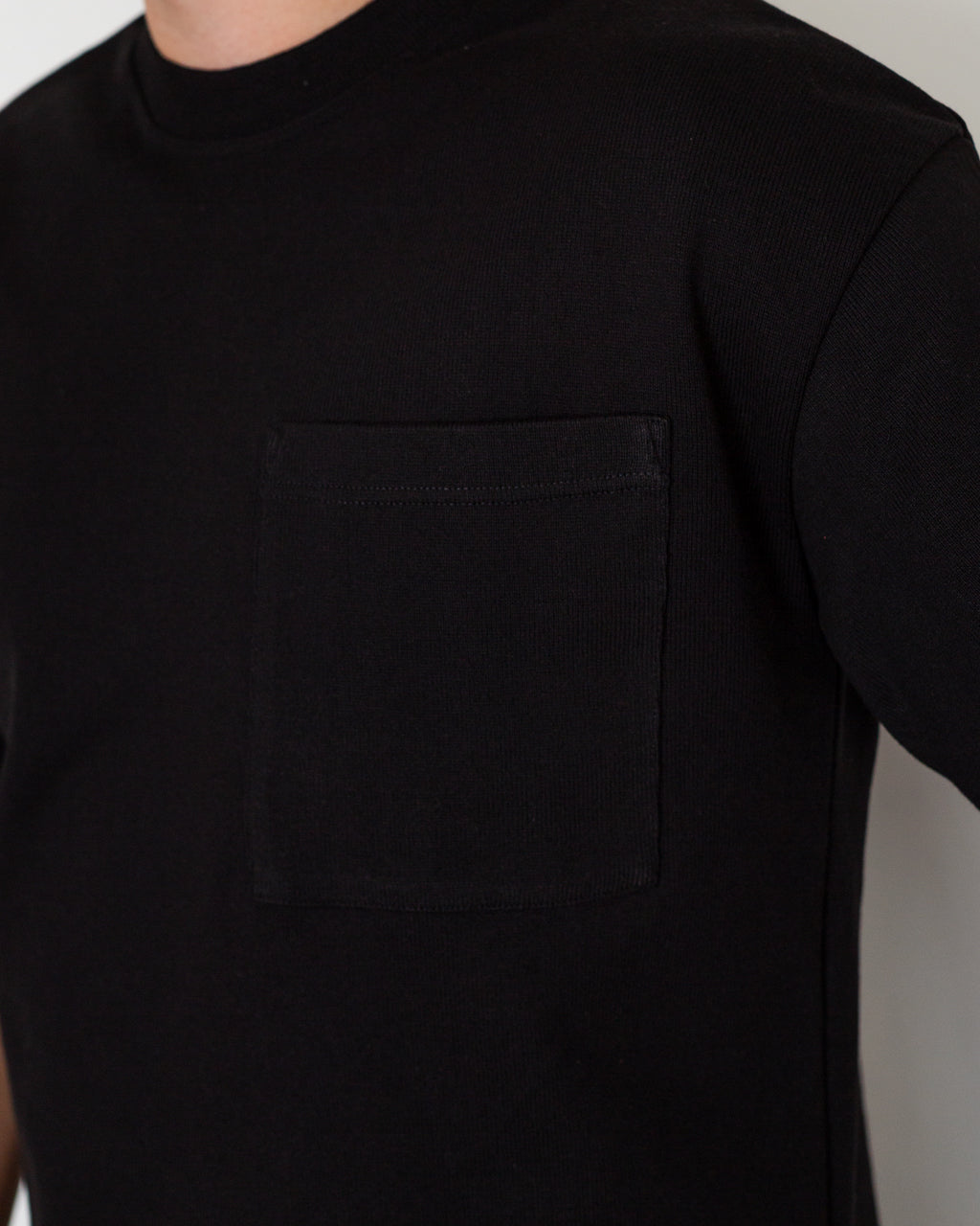 Heavy S/S Slub T-Shirt - Black