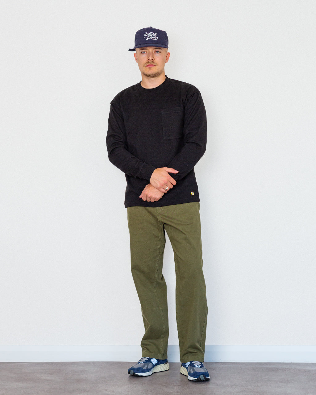 Heavy L/S Slub T-Shirt - Black