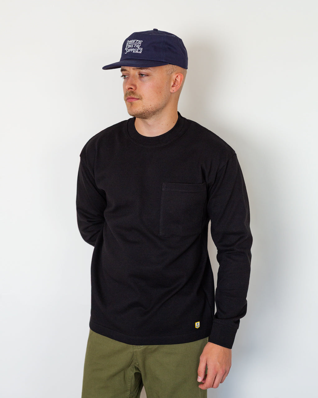 Heavy L/S Slub T-Shirt - Black