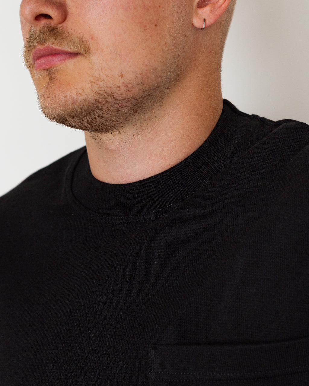 Heavy L/S Slub T-Shirt - Black