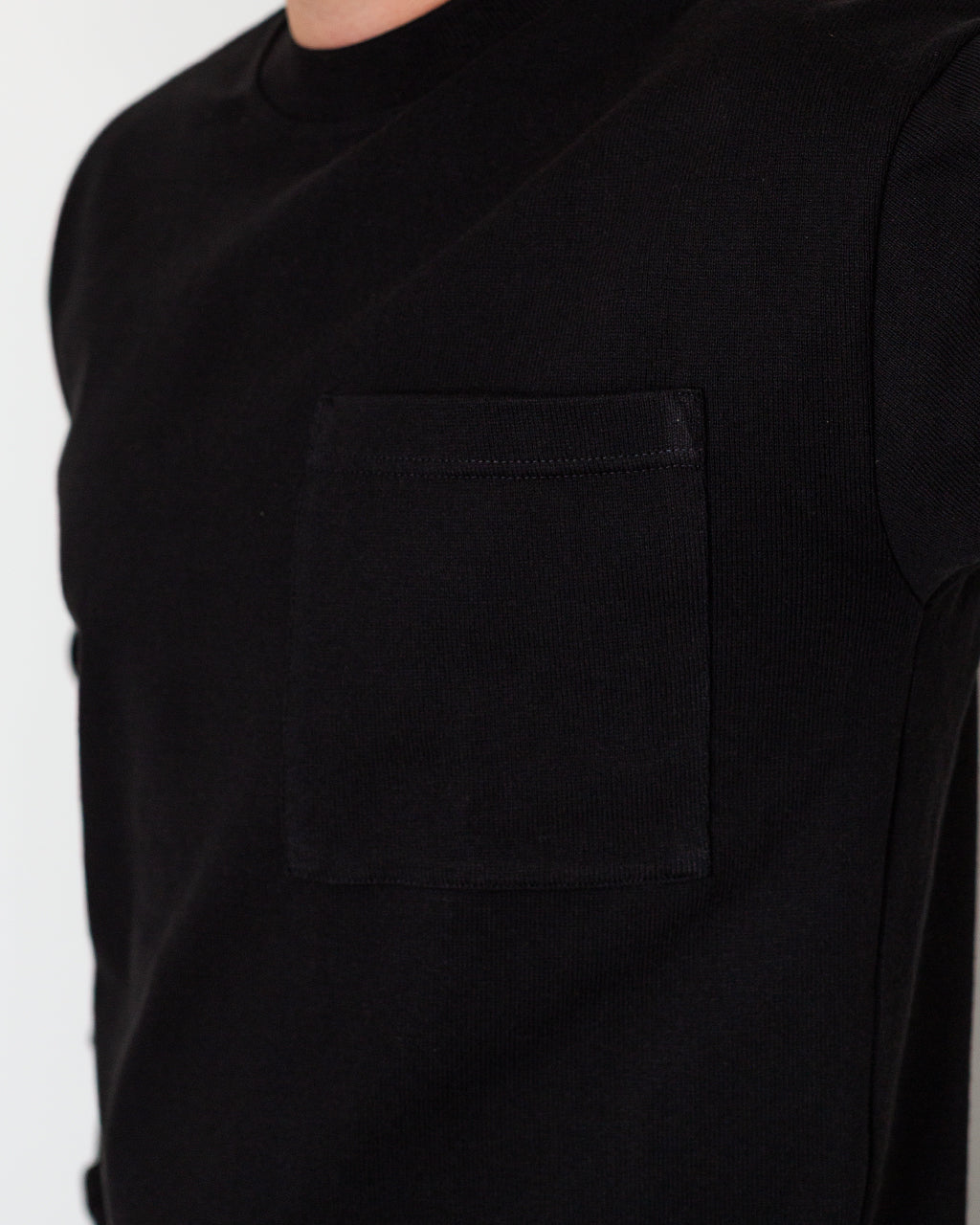 Heavy L/S Slub T-Shirt - Black