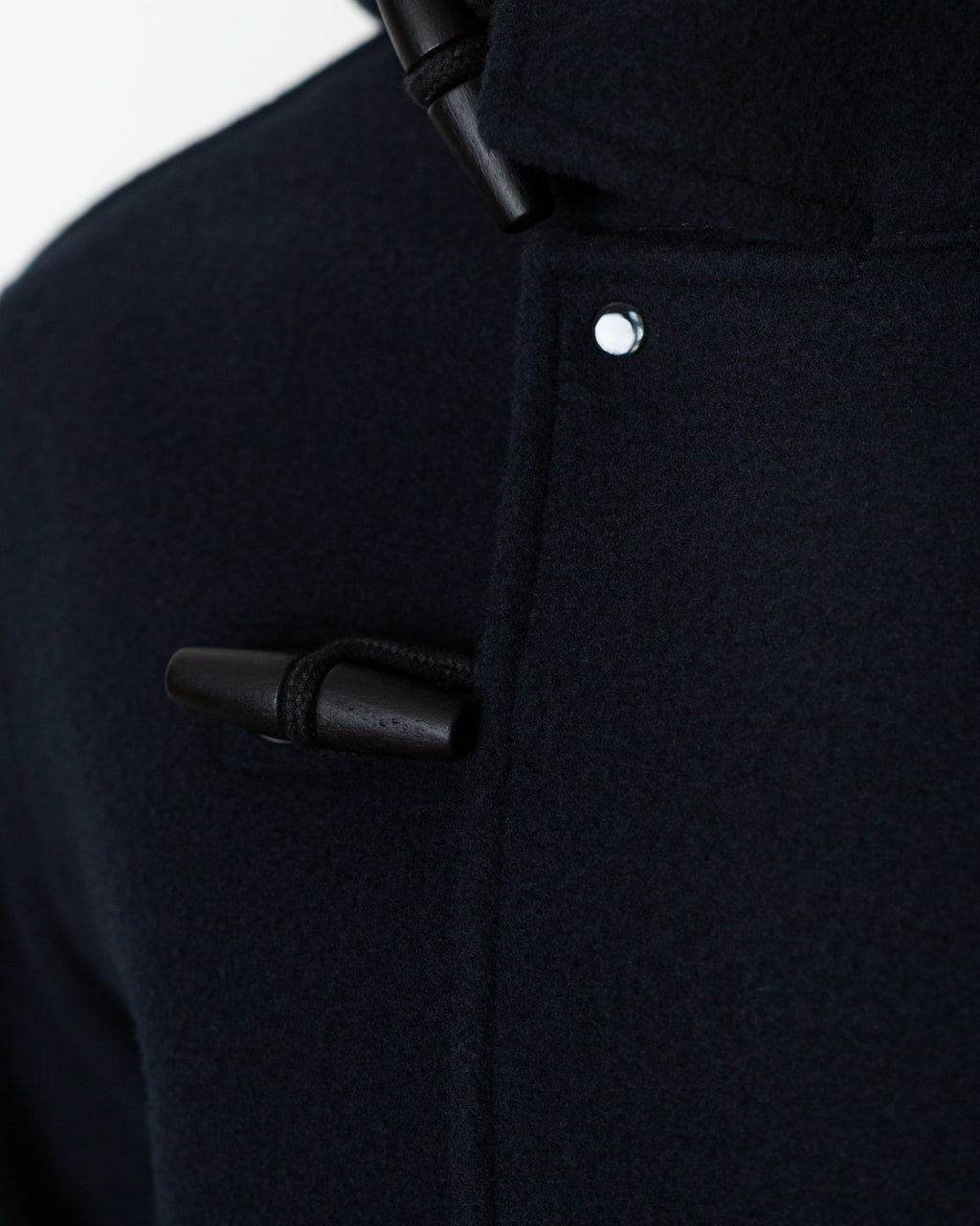 Melton Wool Short Parka - Navy Blue V0020
