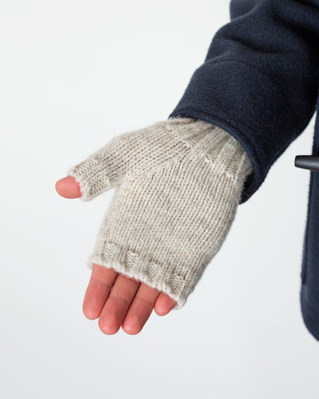 MHL CHUNKY FINGERLESS GLOVE - Natural