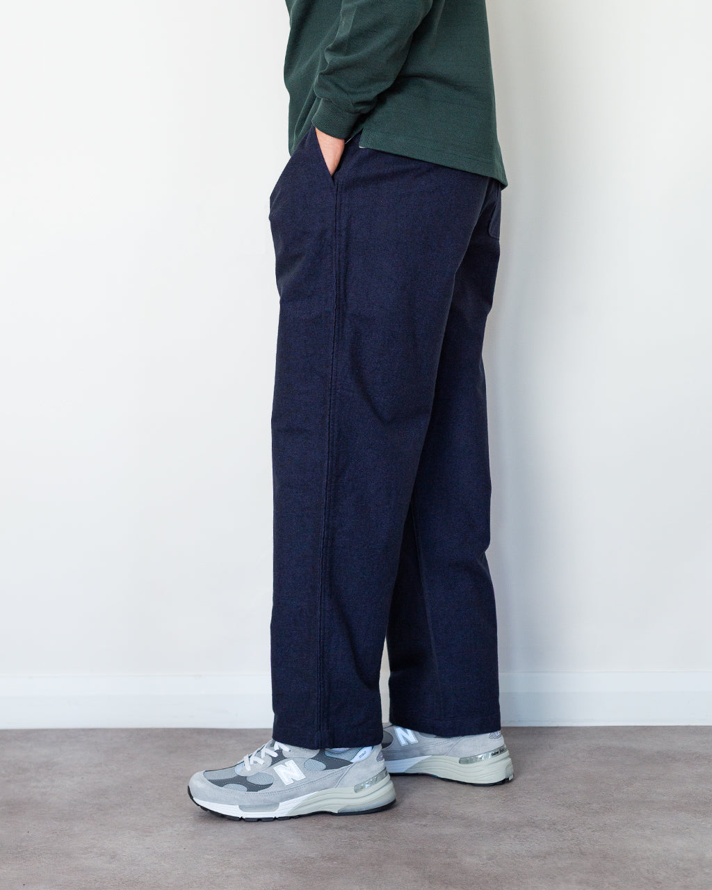 Wide Fit Trouser - Navy Lightweight Moleskin