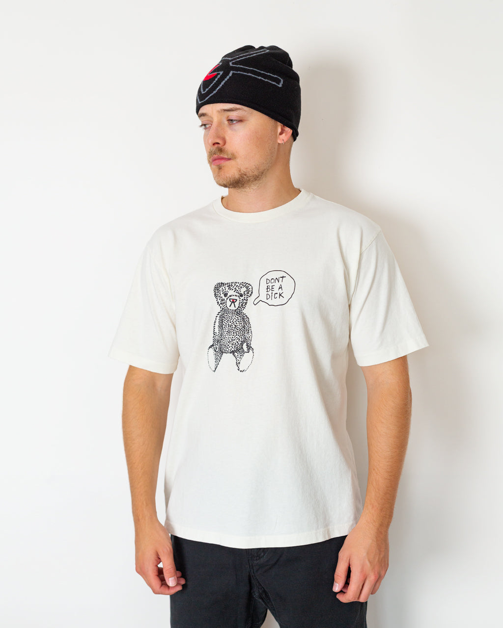 California Cotton Teddy Bear Tee - Vintage White