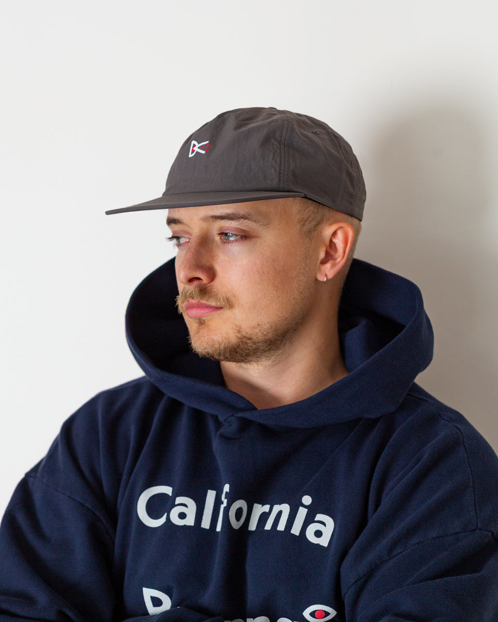 Paneled Nylon Hat - Carbon
