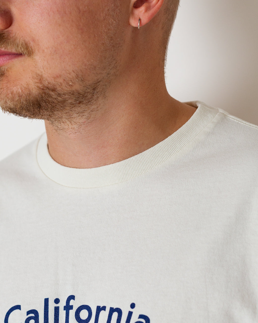 California Cotton Staff Tee - Vintage White