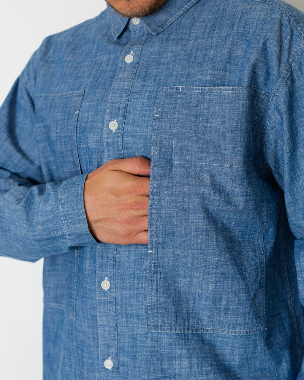 Trapper Shirt - Indigo Chambray