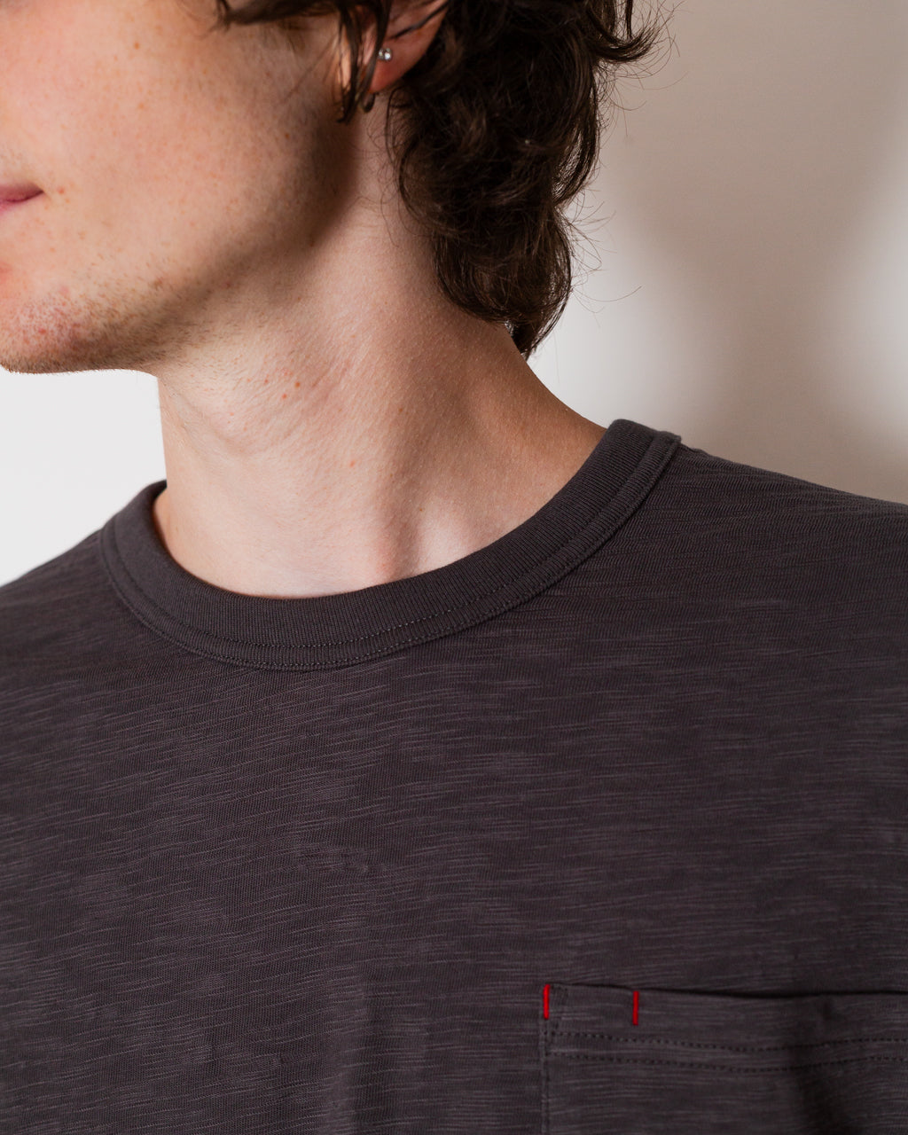 Lawrence Slub Pocket T-shirt - Charcoal