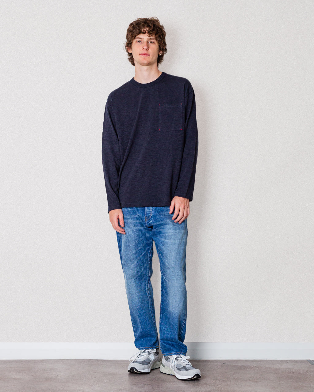 Lawrence Slub Pocket T-shirt - Navy