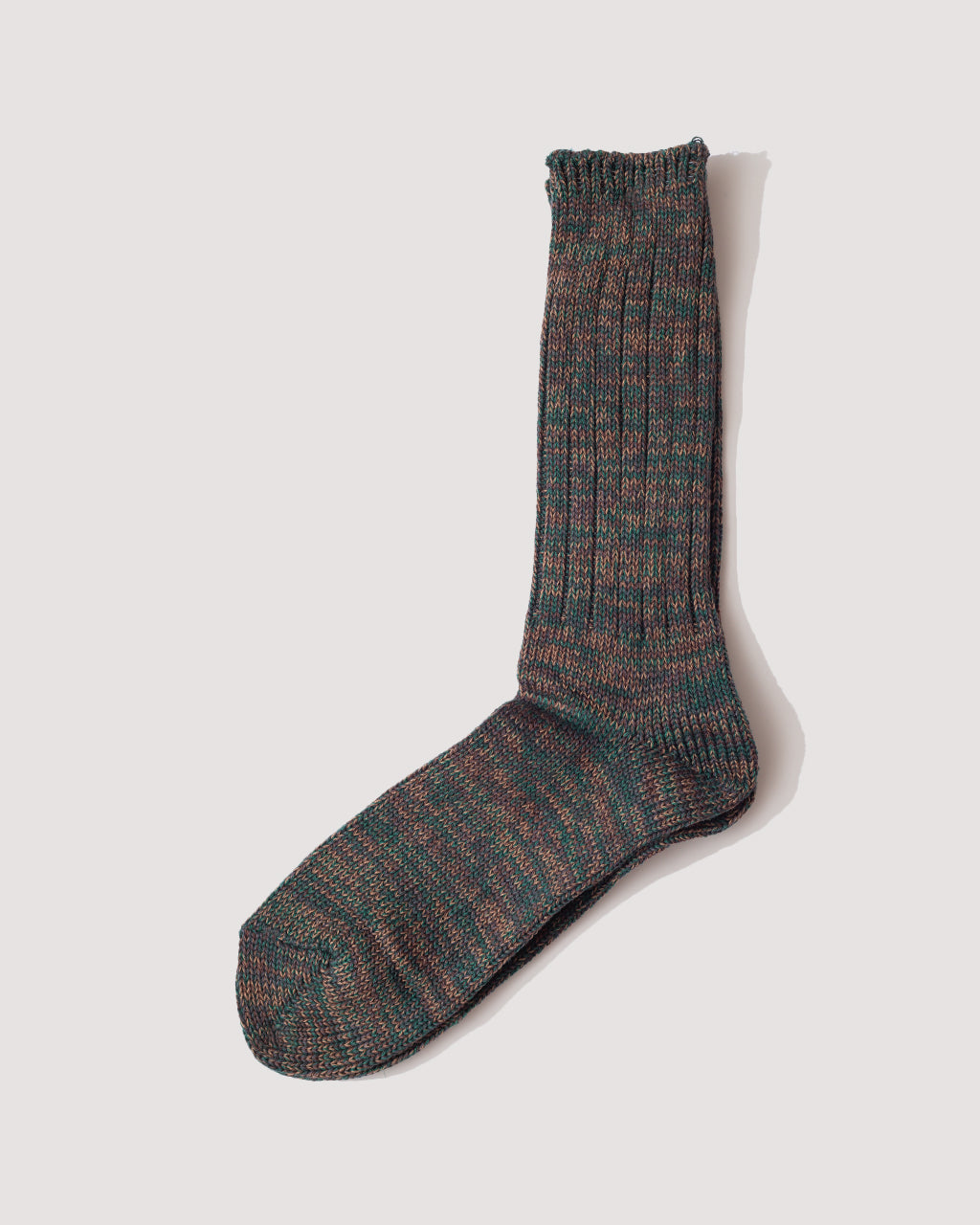 5 Colour Mix Crew Sock - Army