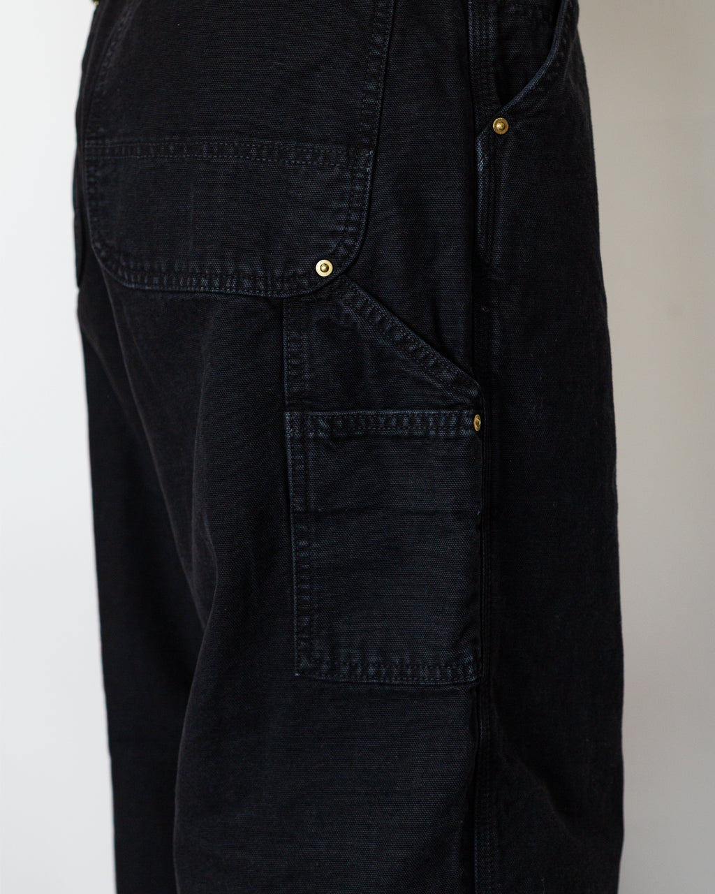 Dad Fit Oxford Painter Pants - Black