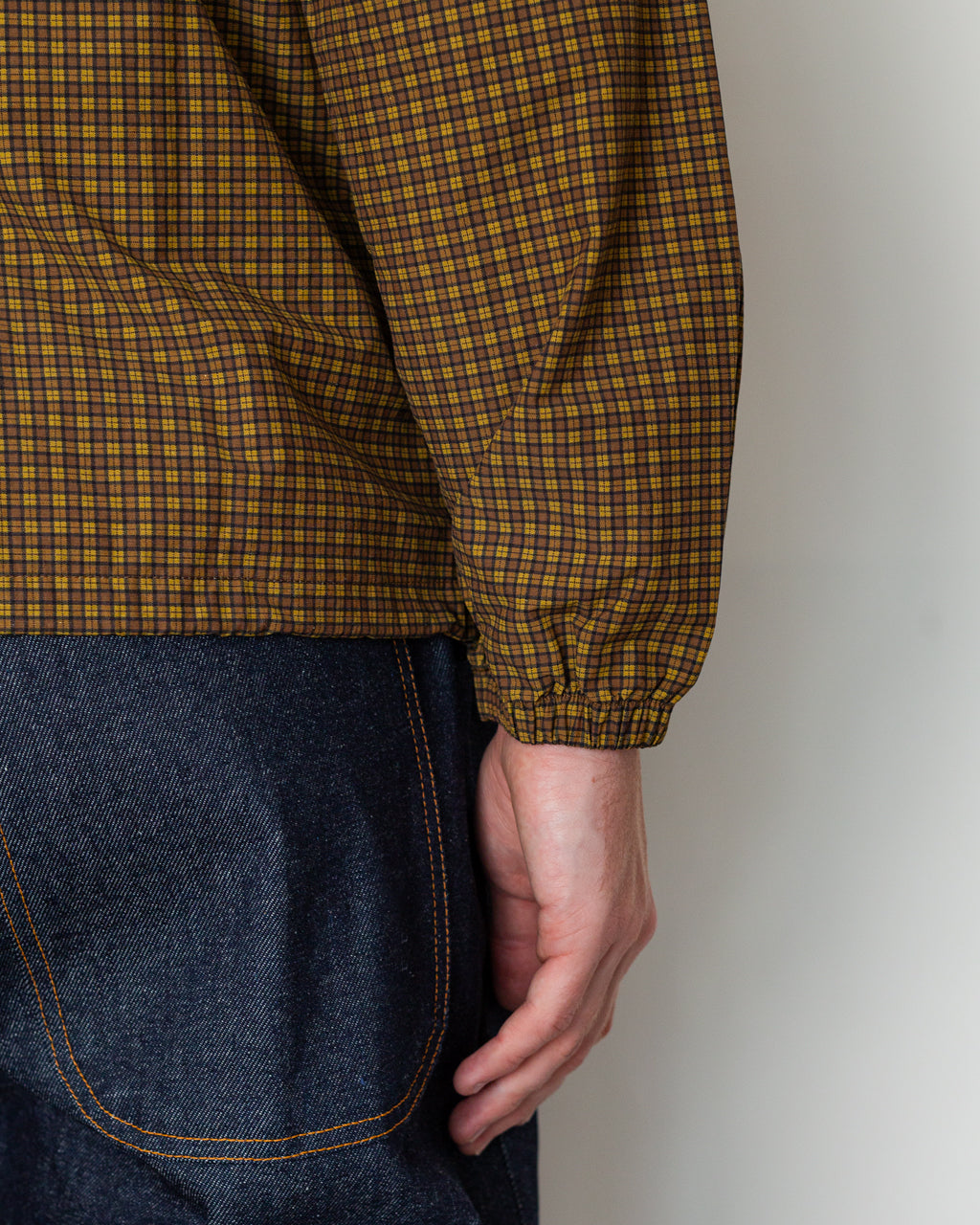 Mini Check Nylon Jacket - Brown Check