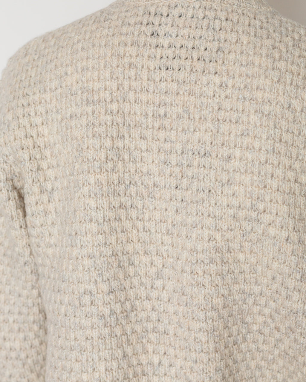 Full Zip Style Popcorn Pattern - Off White