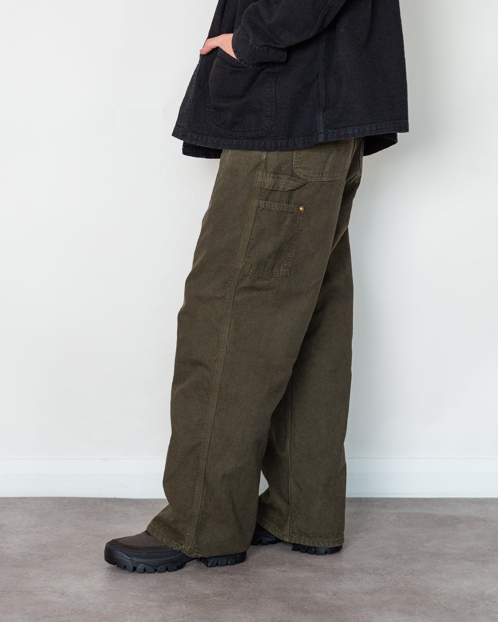 Dad Fit Oxford Painter Pants - Coffee Brown