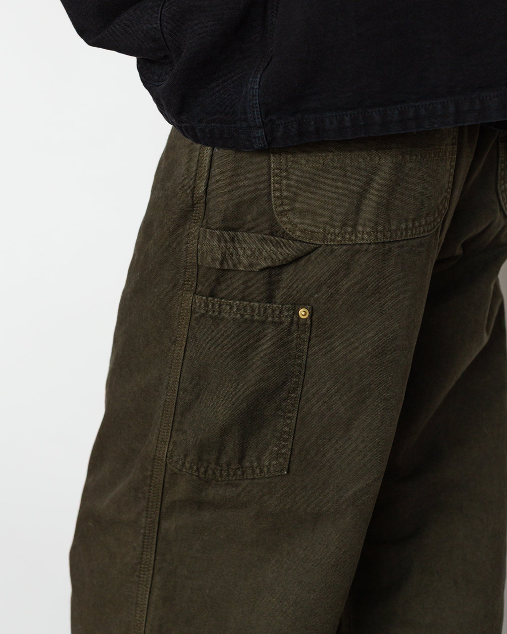 Dad Fit Oxford Painter Pants - Coffee Brown