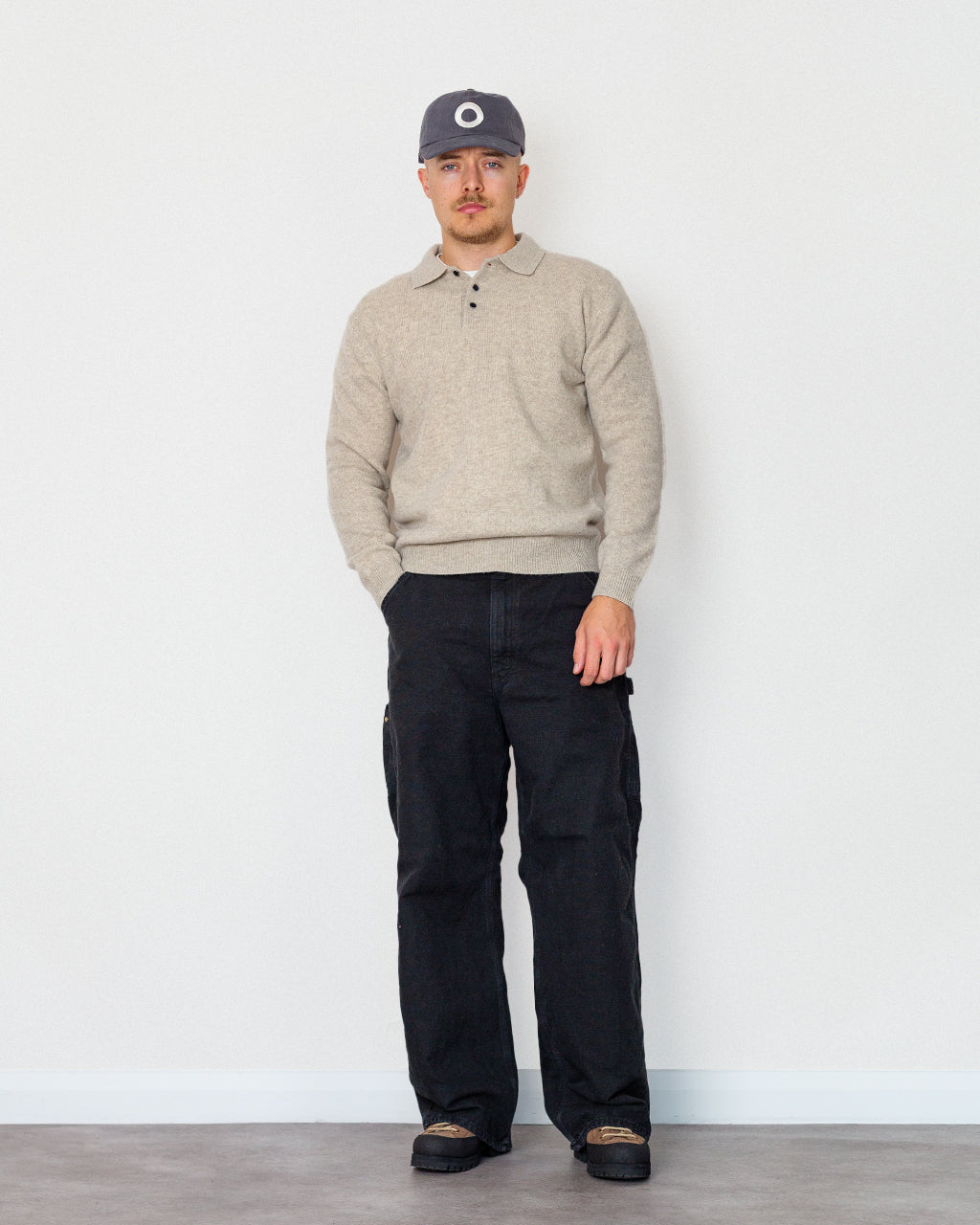 Knit Polo 9G - Beige