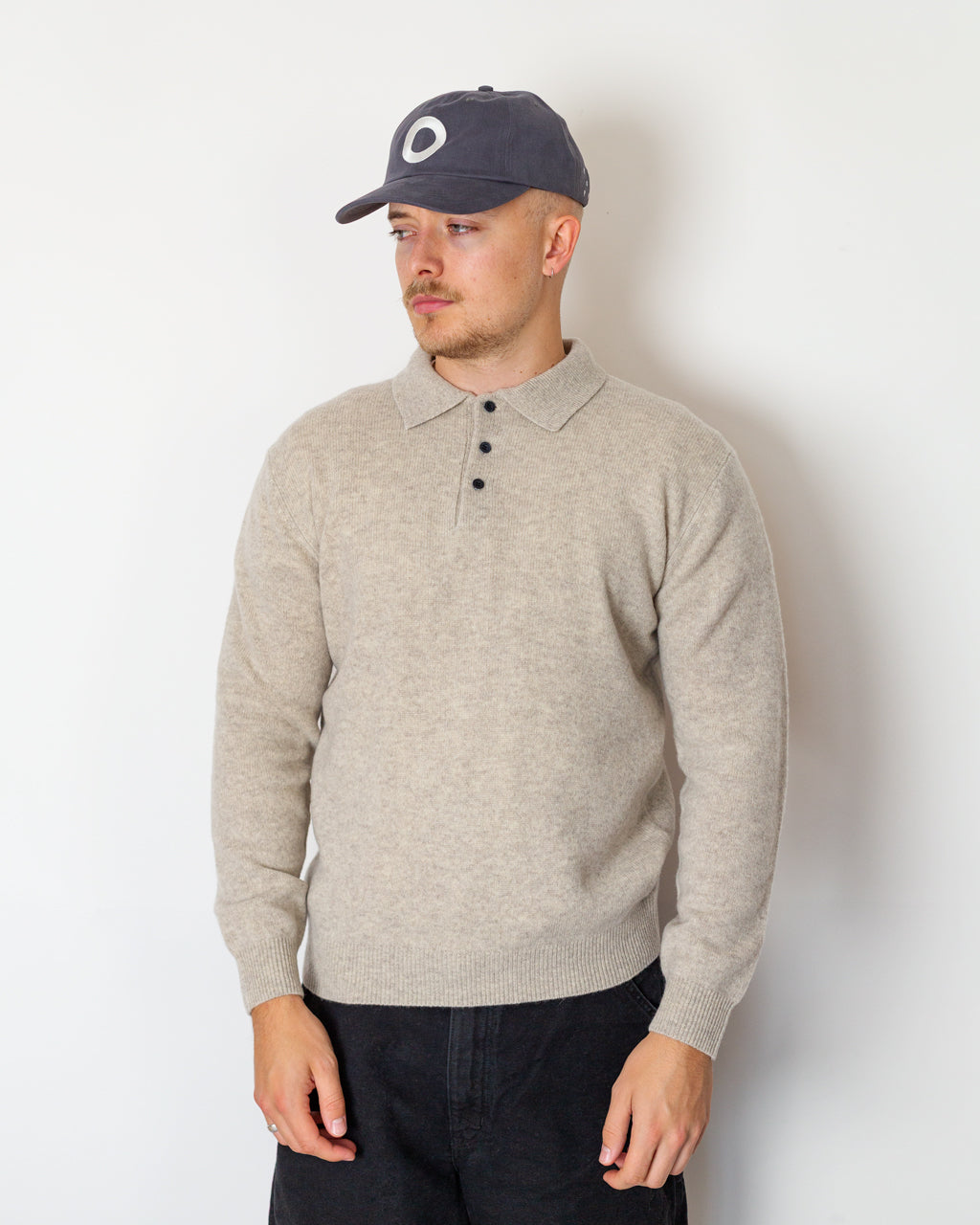 Knit Polo 9G - Beige