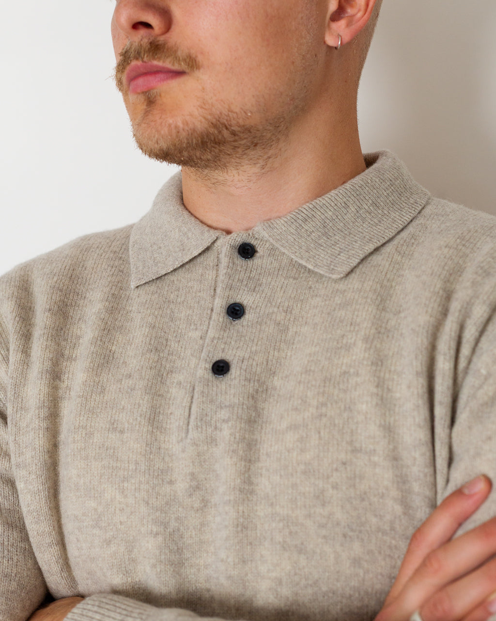 Knit Polo 9G - Beige