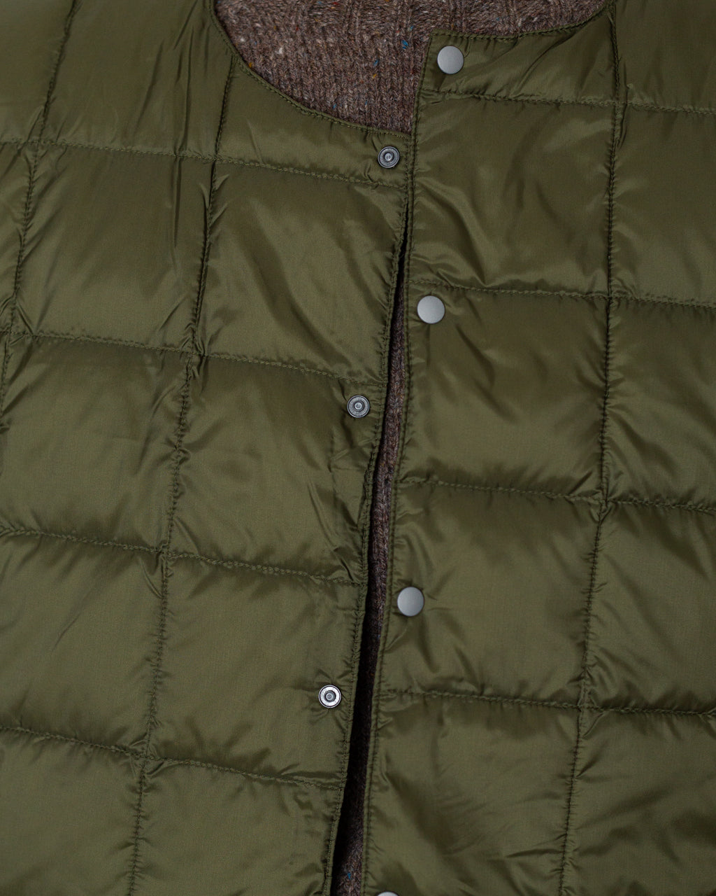 Crew Neck Vest - Dark Olive