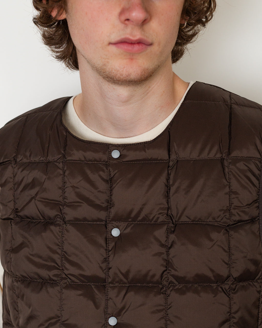 Crew Neck Vest - Dark Chocolate