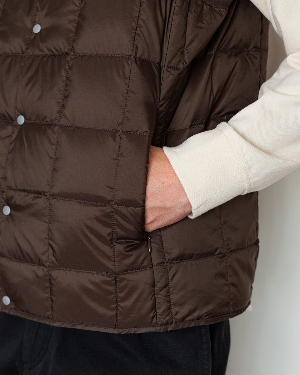 Crew Neck Vest - Dark Chocolate