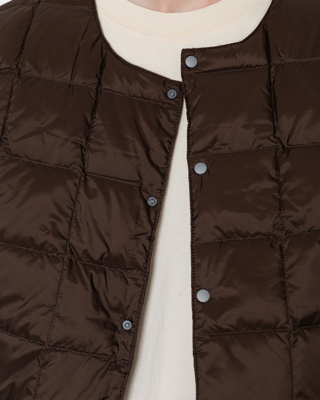 Crew Neck Vest - Dark Chocolate