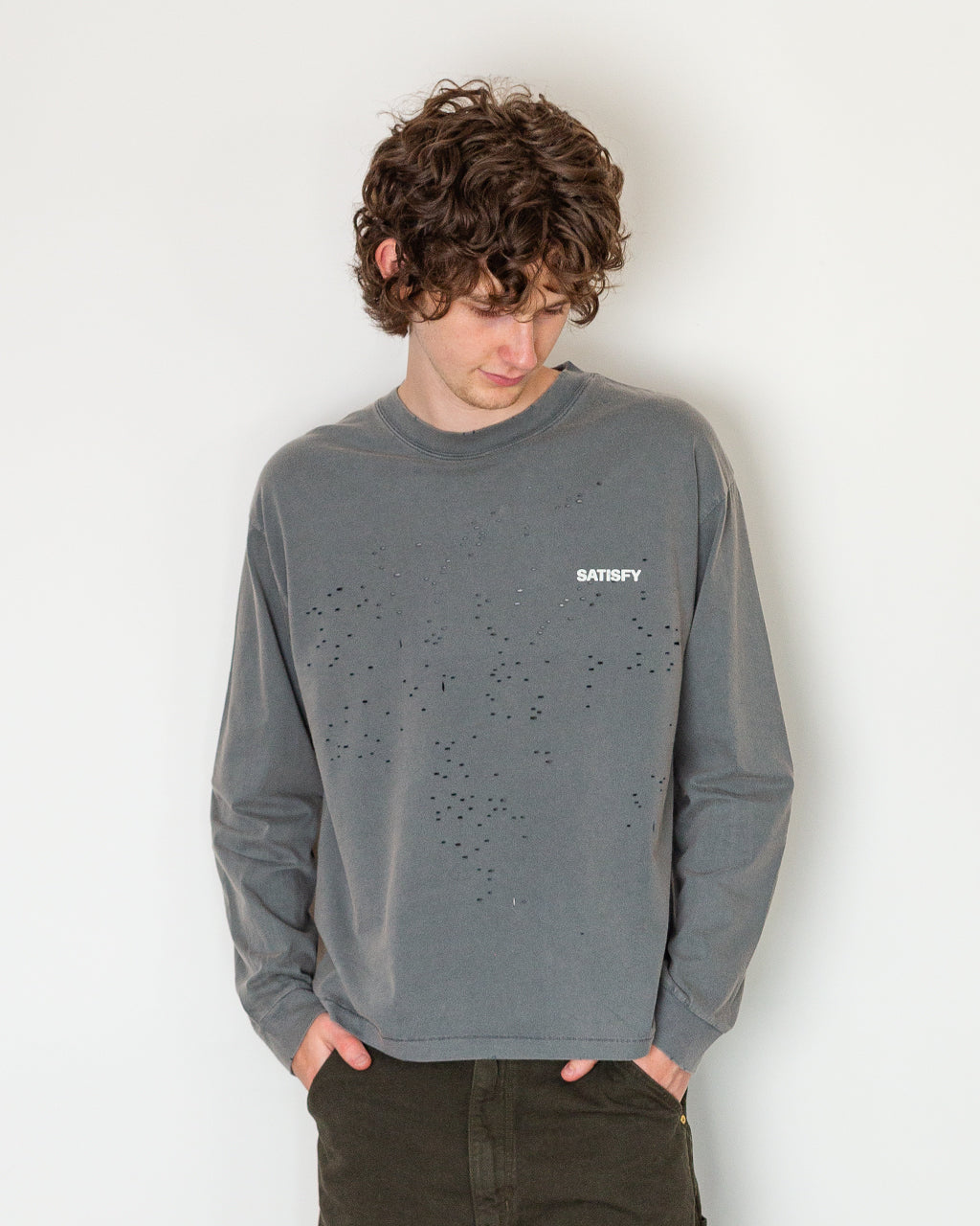 MothTech Long Sleeve T-Shirt - Faded Black