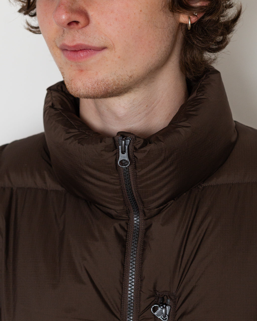 Work Zip Volume Down Jacket - Dark Chocolate