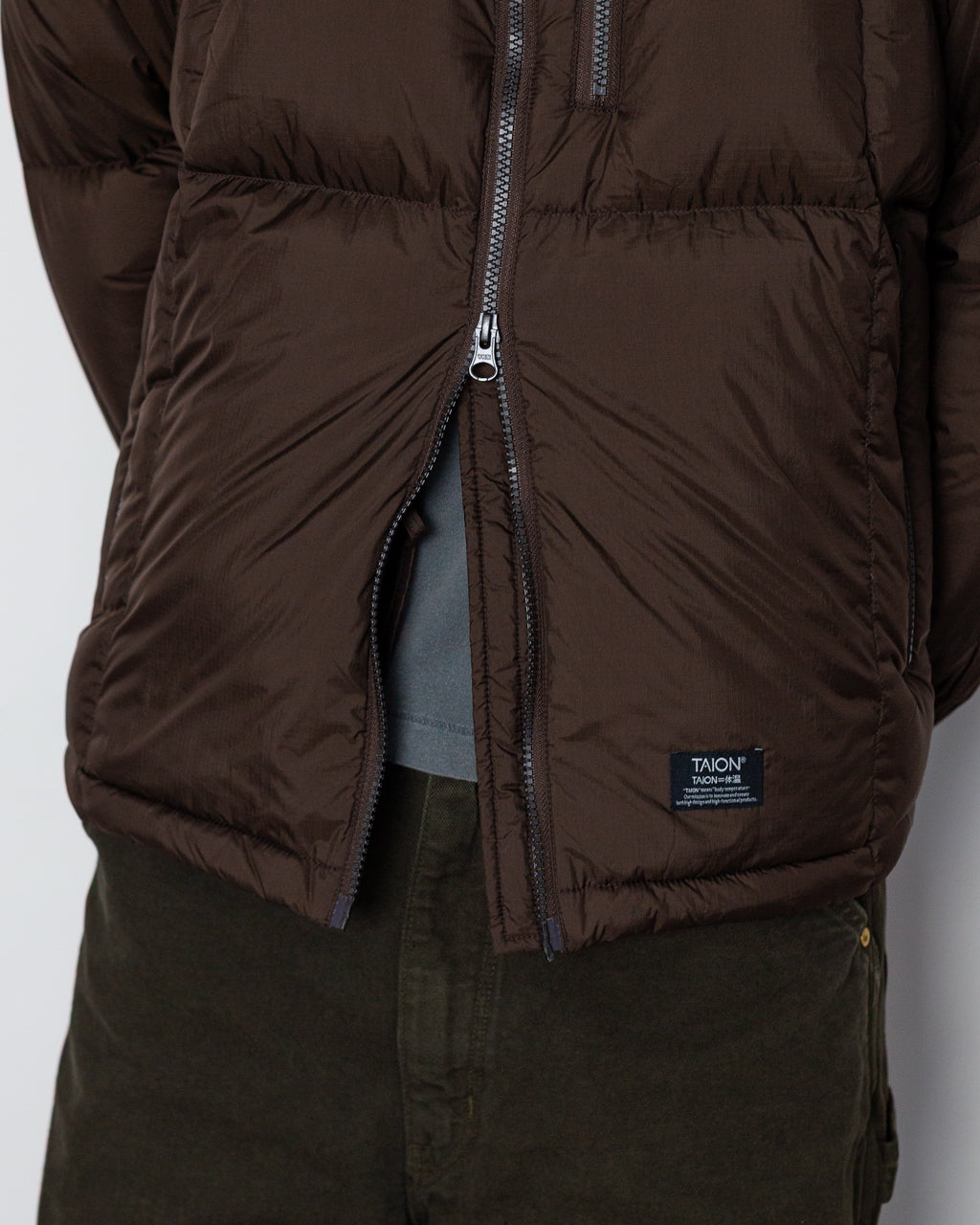 Work Zip Volume Down Jacket - Dark Chocolate