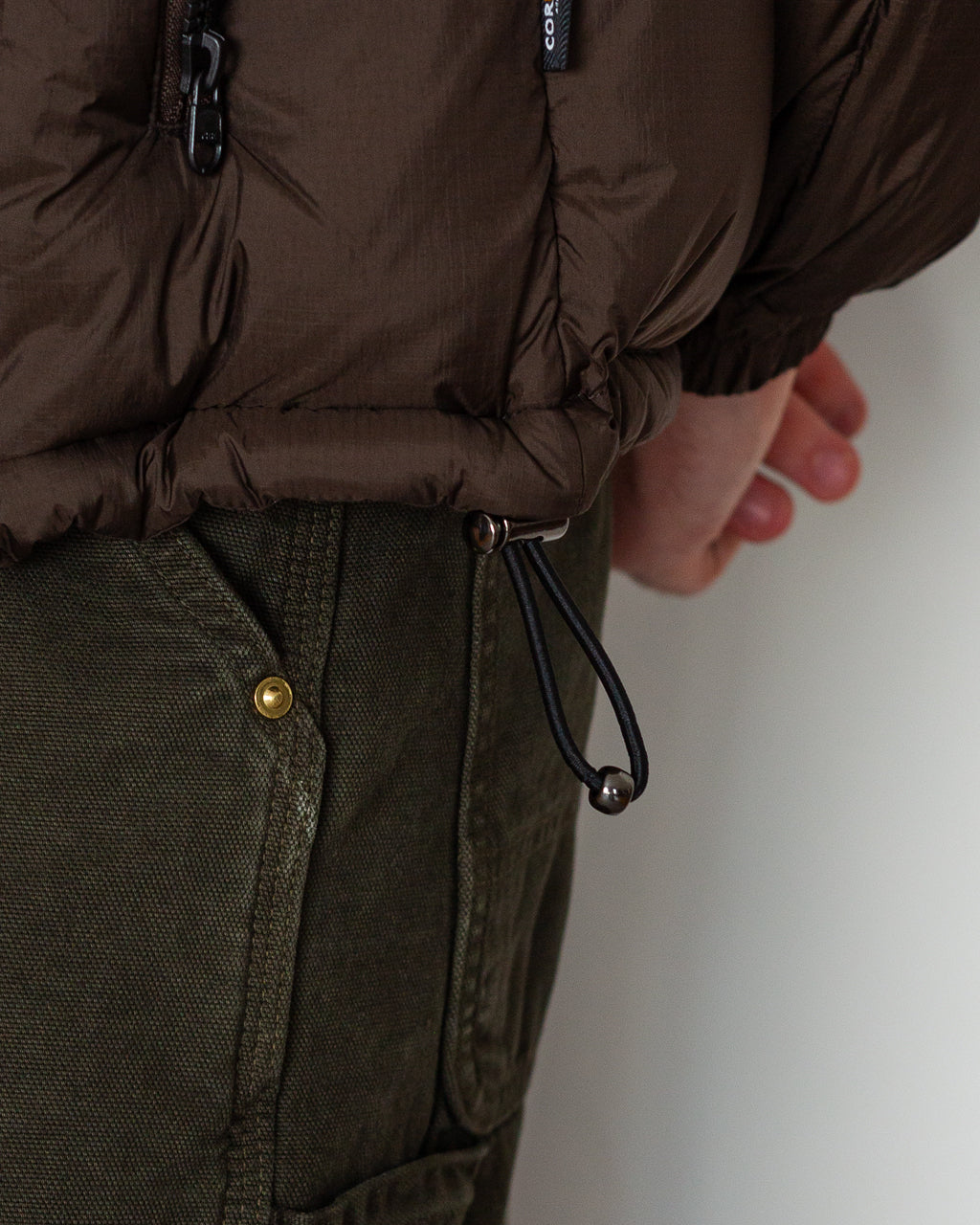 Work Zip Volume Down Jacket - Dark Chocolate