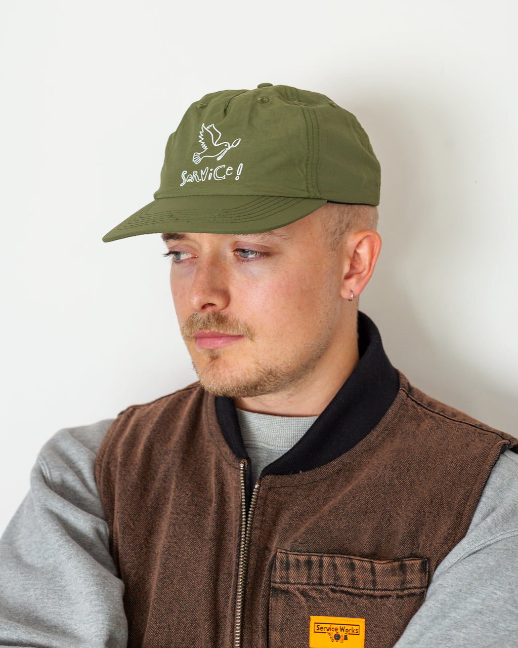Nylon Dove Cap - Olive