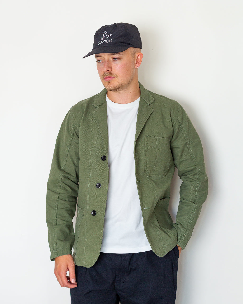 Twill Server Suit Jacket - Olive