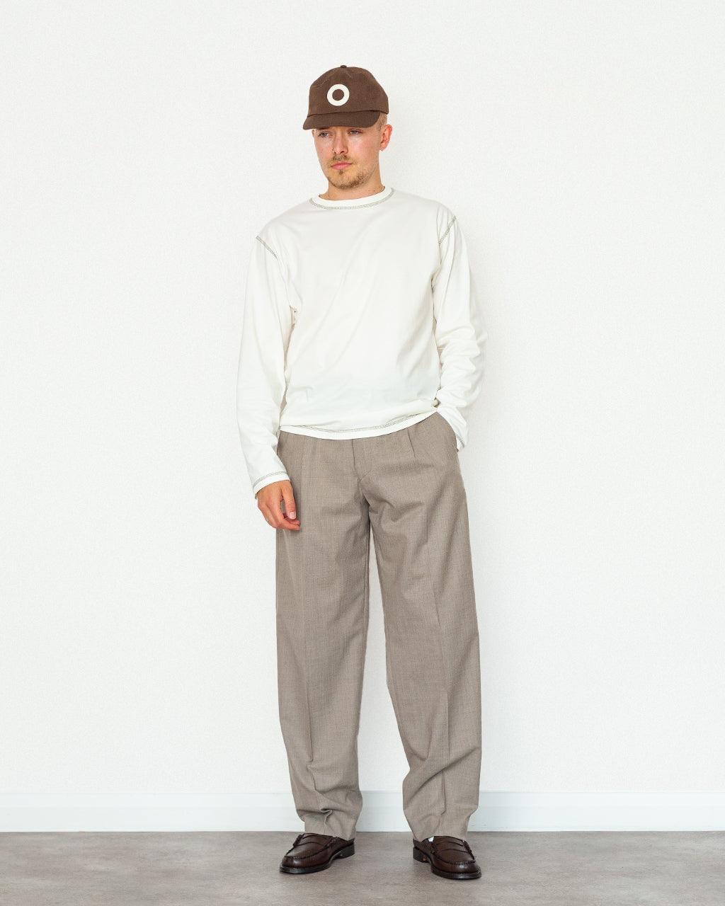Anrfell 253 Brushed Trouser - Dark Sand Melange