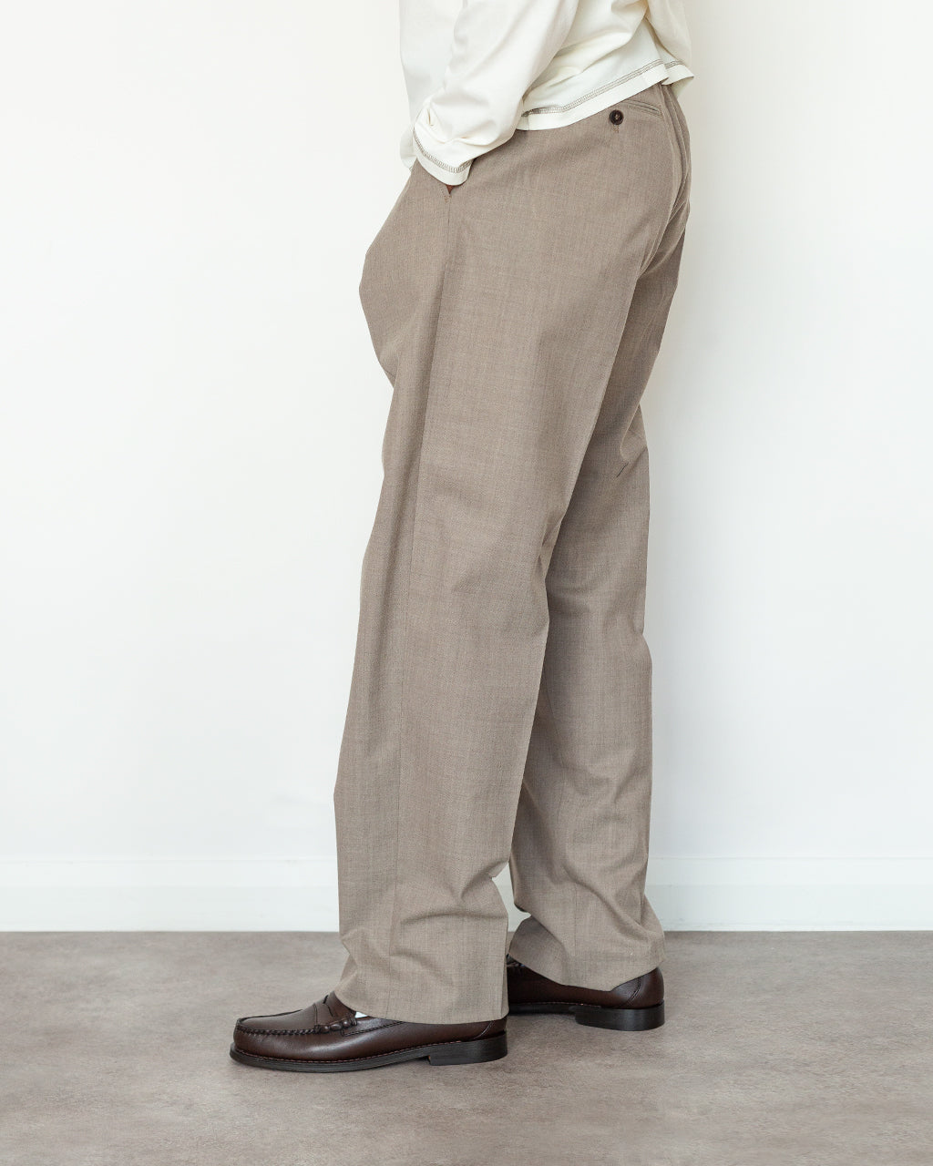 Anrfell 253 Brushed Trouser - Dark Sand Melange