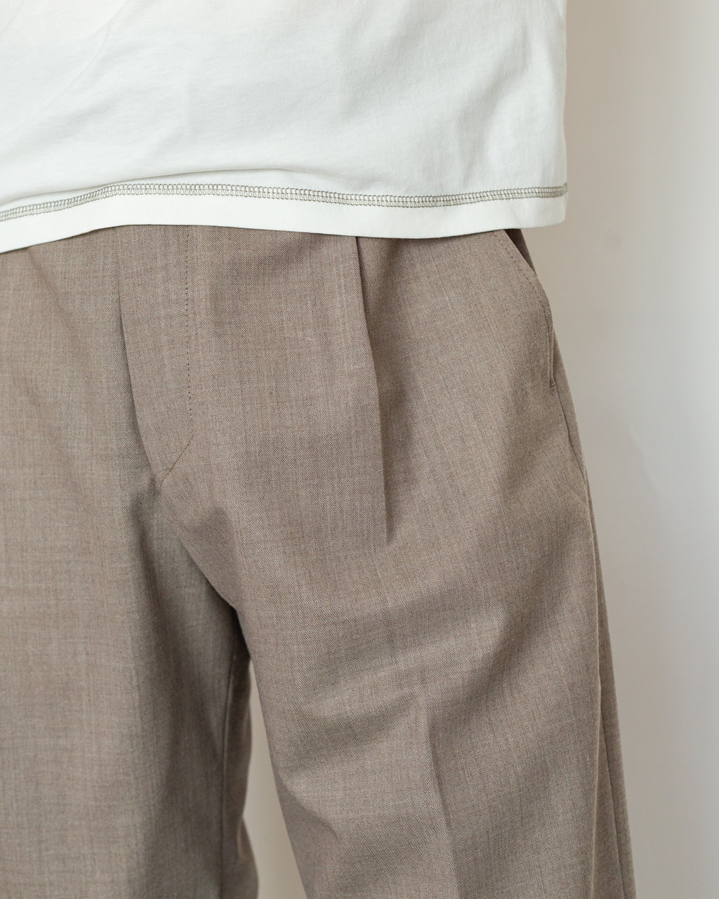 Anrfell 253 Brushed Trouser - Dark Sand Melange