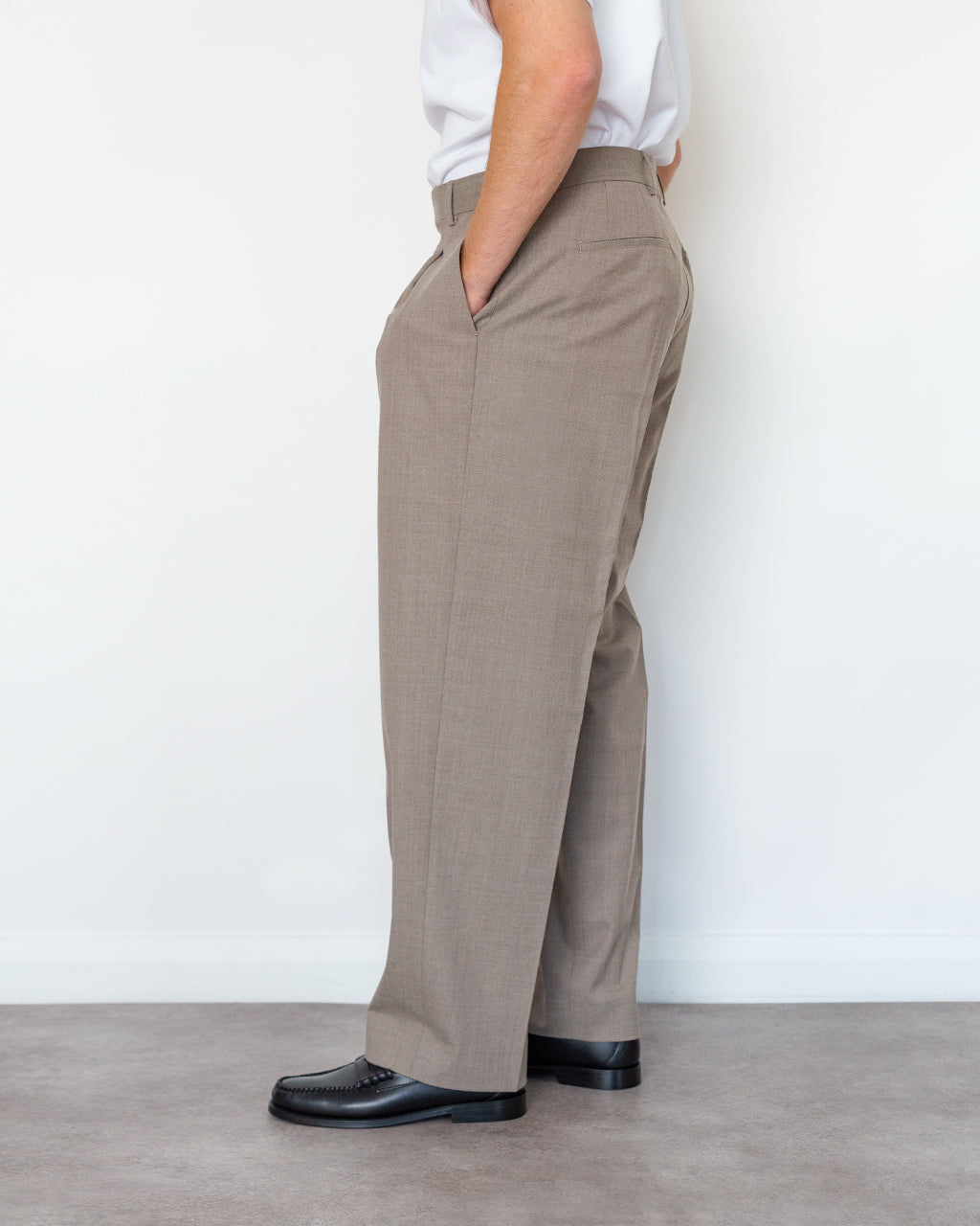 Anrnorr 261 Wool Blend Trouser - Dark Sand Melange