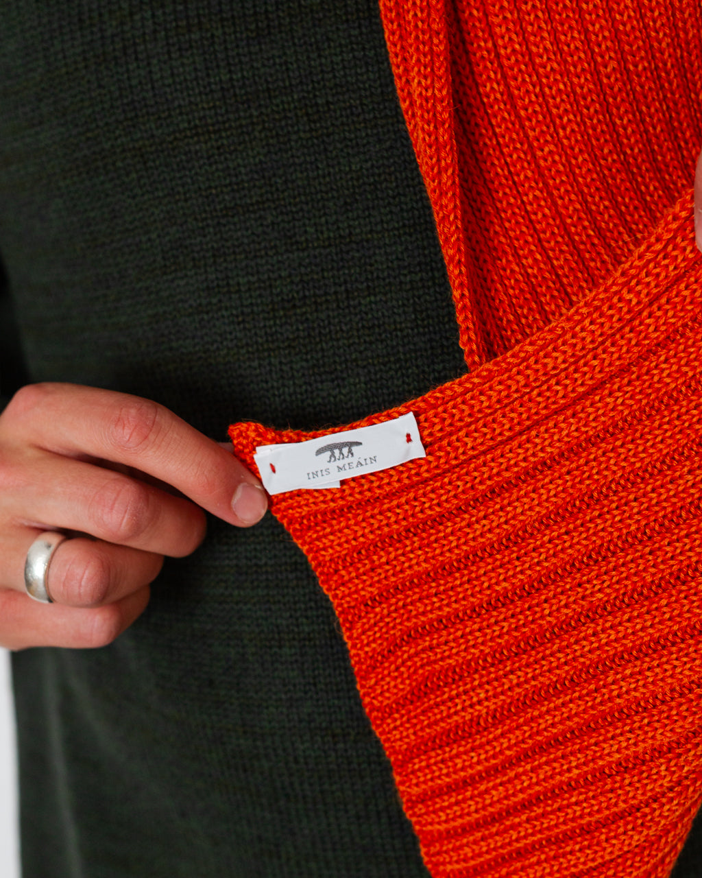 Rib Scarf - Orange