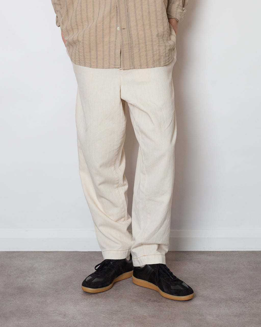 Pleated Track Pant Koko - Ecru